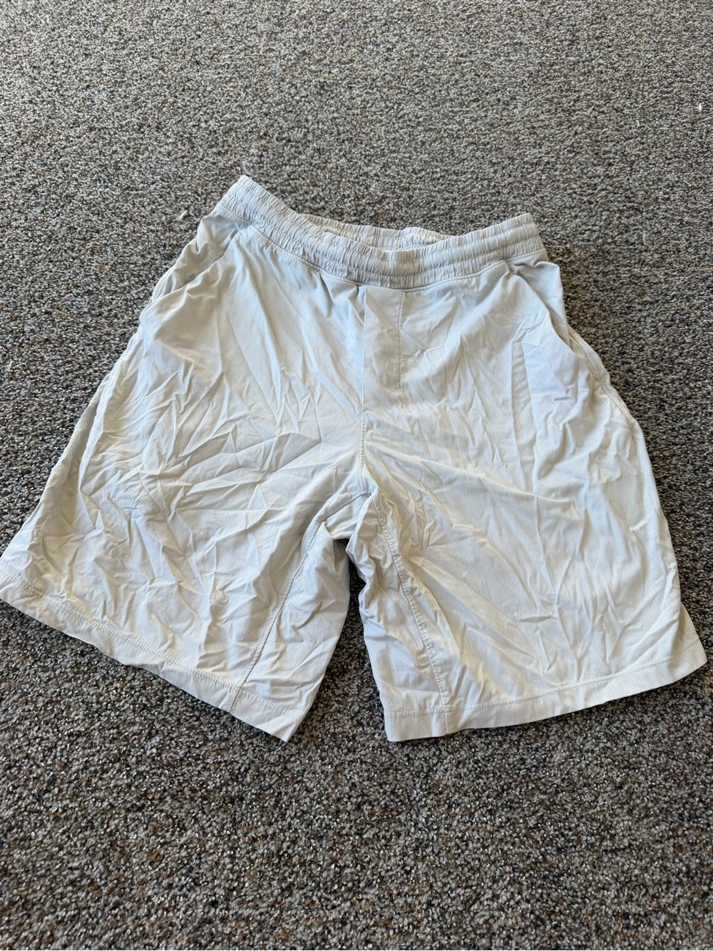 Lululemon Run Response Short Men's Small White 9" Lined Running Shorts